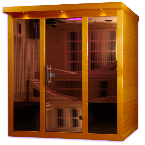 Right side view of the Golden Designs Dynamic Monaco Ultra Low EMF sauna