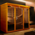 A lifestyle view of the Golden Designs Dynamic Monaco Ultra Low EMF sauna