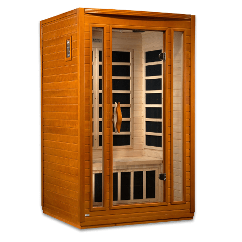 Left side view of the Golden Designs Dynamic San Marino Low EMF Infrared Sauna