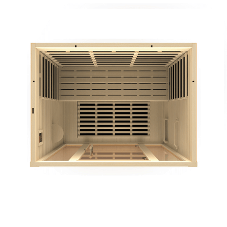 Top angle interior view of the Golden Designs Dynamic Vila Ultra Low EMF sauna