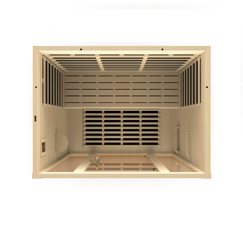 Top angle interior view of the Golden Designs Dynamic Vila Ultra Low EMF sauna