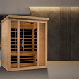 A lifestyle view of the Golden Designs Dynamic Vila Ultra Low EMF sauna