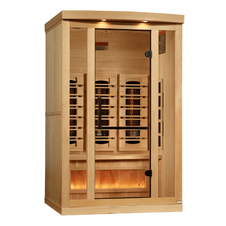 Left side view of the Golden Designs 2-Person Full Spectrum Infrared Sauna