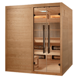 Right side view of the Golden Designs 2025 Toledo 6-Person Hybrid Sauna