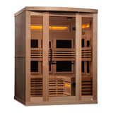 Left side view of the Golden Designs 3-Person Full Spectrum Sauna,