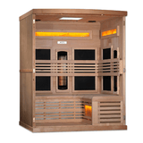 Interior view of the Golden Designs 3-Person Full Spectrum Sauna