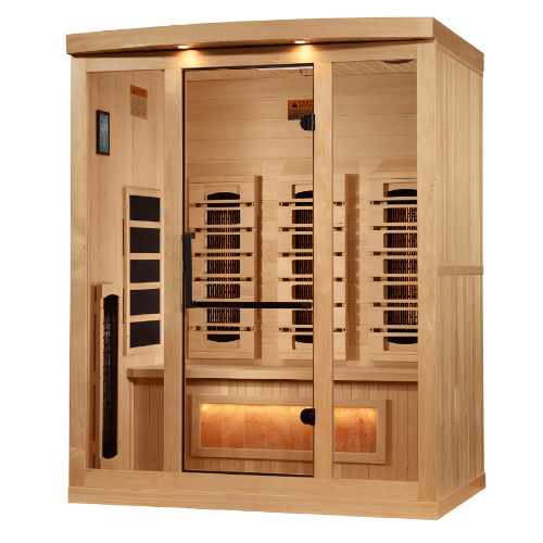 Left side view of the Golden Designs 3-Person Full Spectrum Infrared Sauna