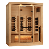 Left side view of the Golden Designs 3-Person Full Spectrum Infrared Sauna