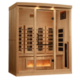 Left side view of the Golden Designs 4-Person Full Spectrum Infrared Sauna