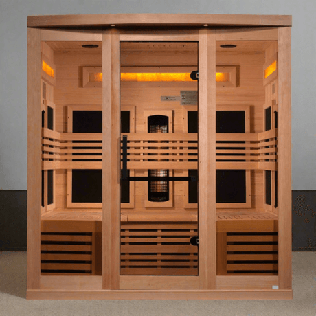 Lifestyle view of the Golden Designs 6-Person Full Spectrum Sauna GDI-8260-01