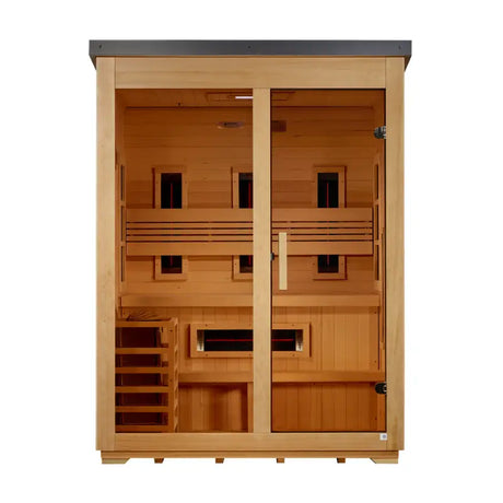 Golden Designs Carinthia GDI-8023-01 3-Person Hybrid Full Spectrum Infrared & Traditional Outdoor Sauna
