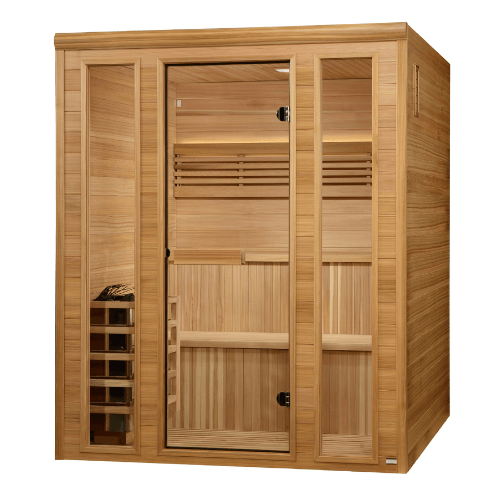 Right side view of the Golden Designs Engelberg 6-Person Traditional Steam Sauna