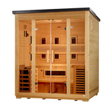 Golden Designs Gargellen GDI-8025-01 5-Person Hybrid Full Spectrum Infrared & Traditional Outdoor Sauna