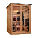 Golden Designs Kaskinen GDI-8526-02 6-Person Outdoor Hybrid Full Spectrum Infrared & Traditional Sauna