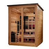 Golden Designs Kaskinen GDI-8526-02 6-Person Outdoor Hybrid Full Spectrum Infrared & Traditional Sauna