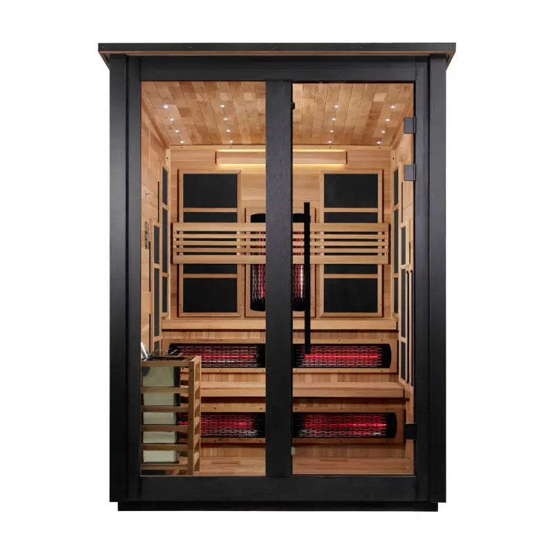 Golden Designs Kaskinen GDI-8526-03 6-Person Outdoor Hybrid Full Spectrum Infrared & Traditional Sauna