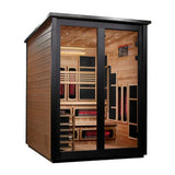 Golden Designs Kaskinen GDI-8526-03 6-Person Outdoor Hybrid Full Spectrum Infrared & Traditional Sauna