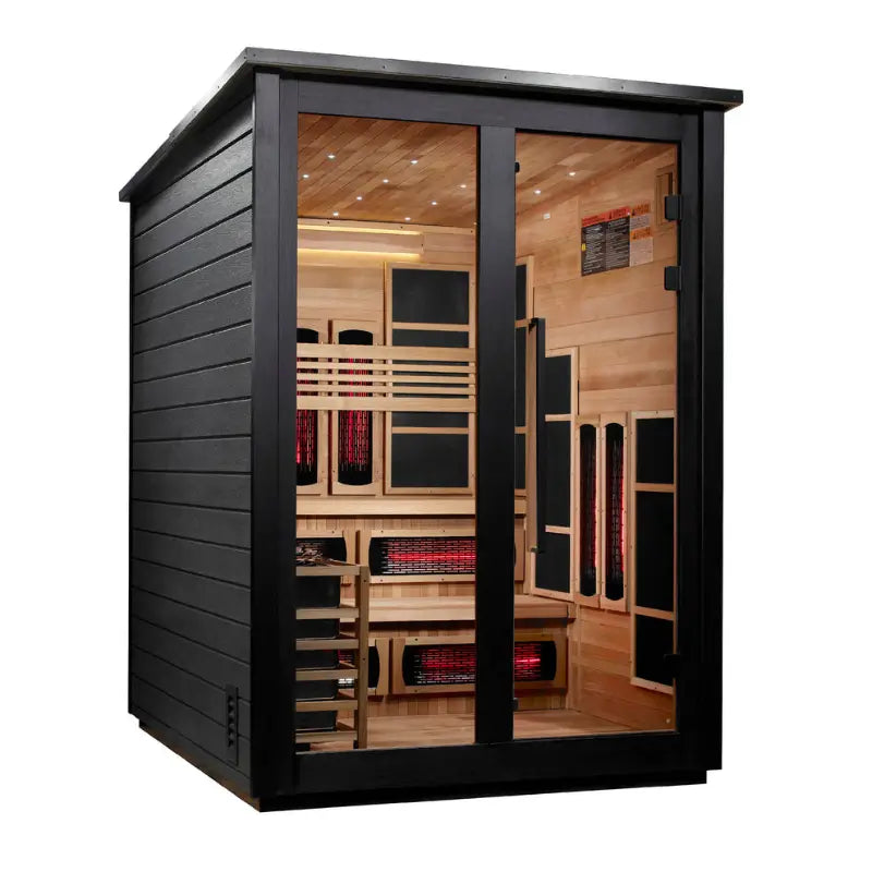 Golden Designs Kaskinen GDI-8526-04 6-Person Outdoor Hybrid Full Spectrum Infrared & Traditional Sauna