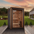 ifestyle view of the Golden Designs Narvik 2-Person Traditional Outdoor Sauna