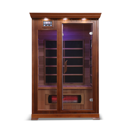 Healthsmart 2 Person Full Spectrum Infrared Sauna Hemlock Front View