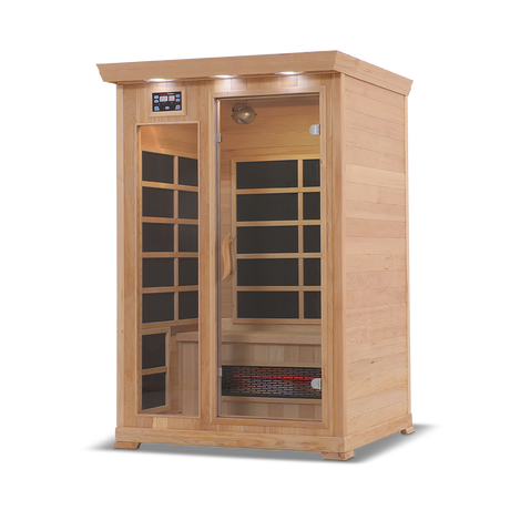 Healthsmart 2 Person Full Spectrum Infrared Sauna Cedar Left View