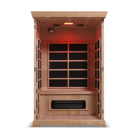 Healthsmart 2 Person Full Spectrum Infrared Sauna Cedar Open View