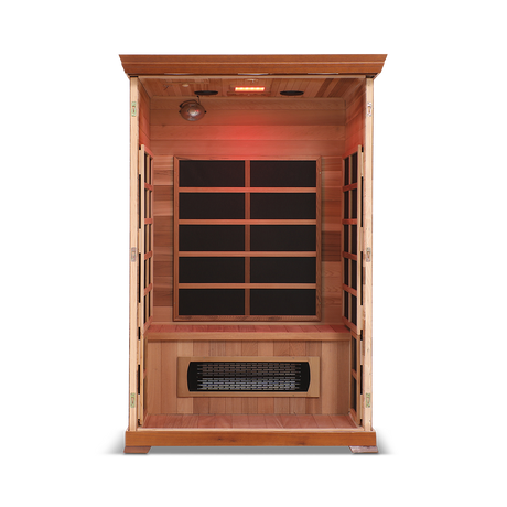 Healthsmart 2 Person Full Spectrum Infrared Sauna Hemlock Open View