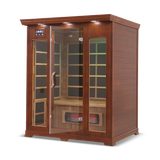 Healthsmart 3 Person Full Spectrum Infrared Sauna Open Door Hemlock Left View