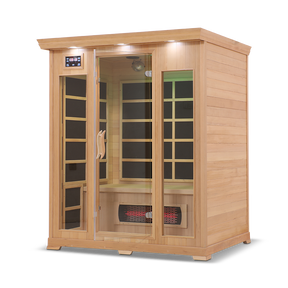 Healthsmart 3 Person Full Spectrum Infrared Sauna Open Door Left Side View