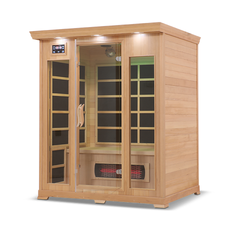 Healthsmart 3 Person Full Spectrum Infrared Sauna Open Door Left Side View