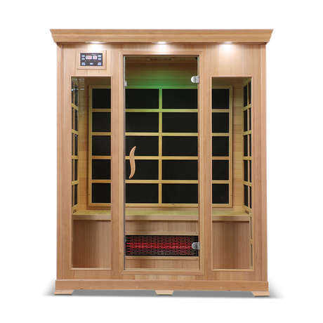 Healthsmart 3 Person Full Spectrum Infrared Sauna Front Close View