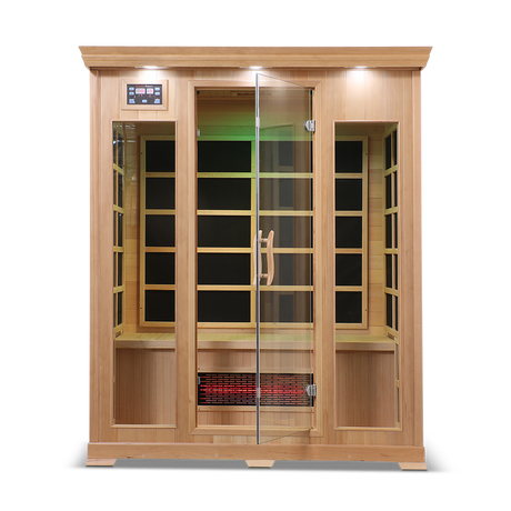 Healthsmart 3 Person Full Spectrum Infrared Sauna Open Door Front View