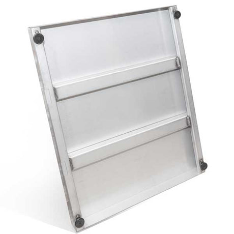 A back view of an adjustable installation, showing the bottom section, with focus on the support structure and adjustment mechanism.