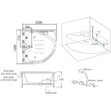 Luxury Bath Supply Mesa 2 Person Corner Hot Tub BT-150150 | Empire Saunas