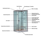 Luxury Bath Supply Platinum Walk-In Steam Shower DZ961 | Empire Saunas