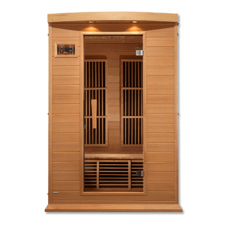 Front view of the Golden Designs Maxxus 2-Person Low EMF Sauna MX-K206-01