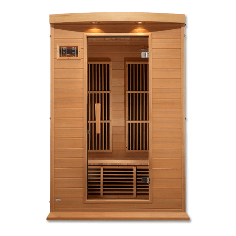 Front view of the Golden Designs Maxxus 2-Person Low EMF Sauna MX-K206-01