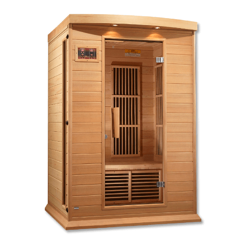 Left side view of the Golden Designs Maxxus 2-Person Low EMF Sauna MX-K206-01