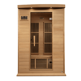 Front view of the Golden Designs Maxxus 2-Person Near Zero EMF Sauna