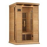 Left side view of the Golden Designs Maxxus 2-Person Near Zero EMF Sauna