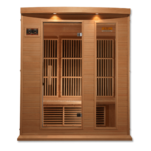 Front view of the Golden Designs Maxxus 3-Person Low EMF Sauna MX-K306-01