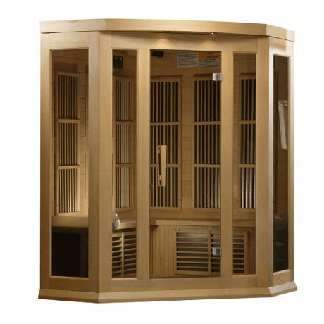 Left side view of the Golden Designs Maxxus 3-Person Low EMF Sauna MX-K356-01