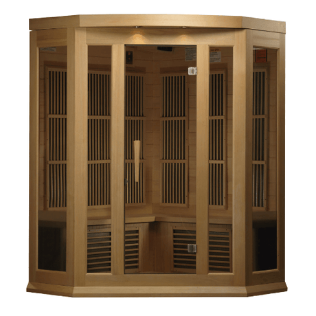 Front view of the Golden Designs Maxxus 3-Person Low EMF Sauna MX-K356-01