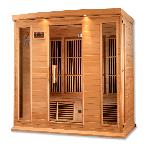 Right side view of the Golden Designs Maxxus 4-Person Low EMF Sauna MX-K406-01