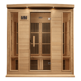 Front view of the Golden Designs Maxxus 4-Person Near Zero EMF Sauna