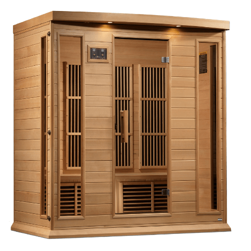 Left side view of the Golden Designs Maxxus 4-Person Near Zero EMF Sauna