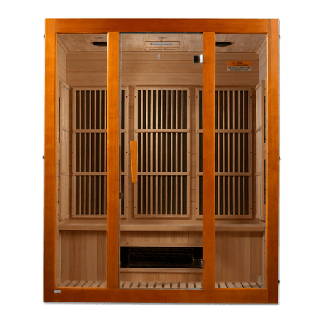 Front view of the Golden Designs Maxxus Alpine Dual Tech Low EMF Sauna