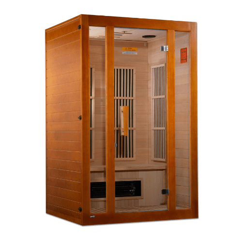 Left side view of the Golden Designs Maxxus Aspen Dual Tech Low EMF Sauna