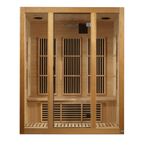 Front view of the Golden Designs Maxxus Bellevue Low EMF sauna