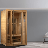 Lifestyle view of the Golden Designs Maxxus Seattle Near Zero EMF Sauna